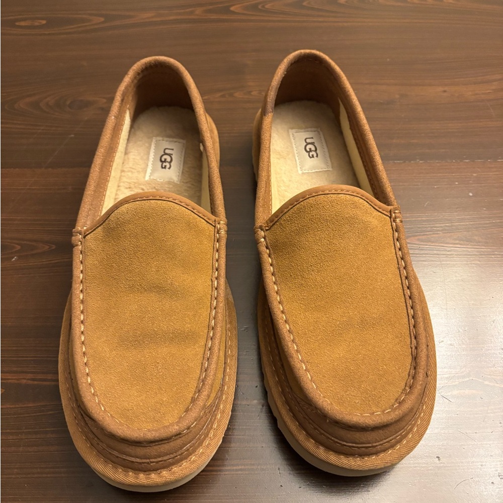 UGG Men's Brown Suede Slip-On Shoes